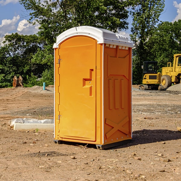 how often are the portable restrooms cleaned and serviced during a rental period in Seneca MI